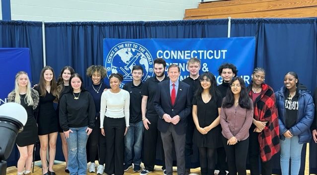Blumenthal attended the Connecticut Science and Engineering Fair.